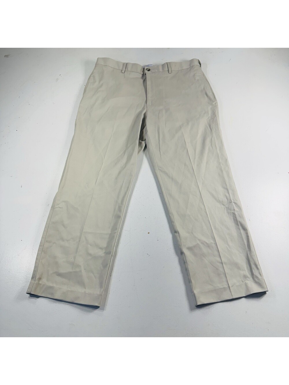 Savane Dress Pants Men’s Size 36x29 Beige Tan Flat Front Elastic Band